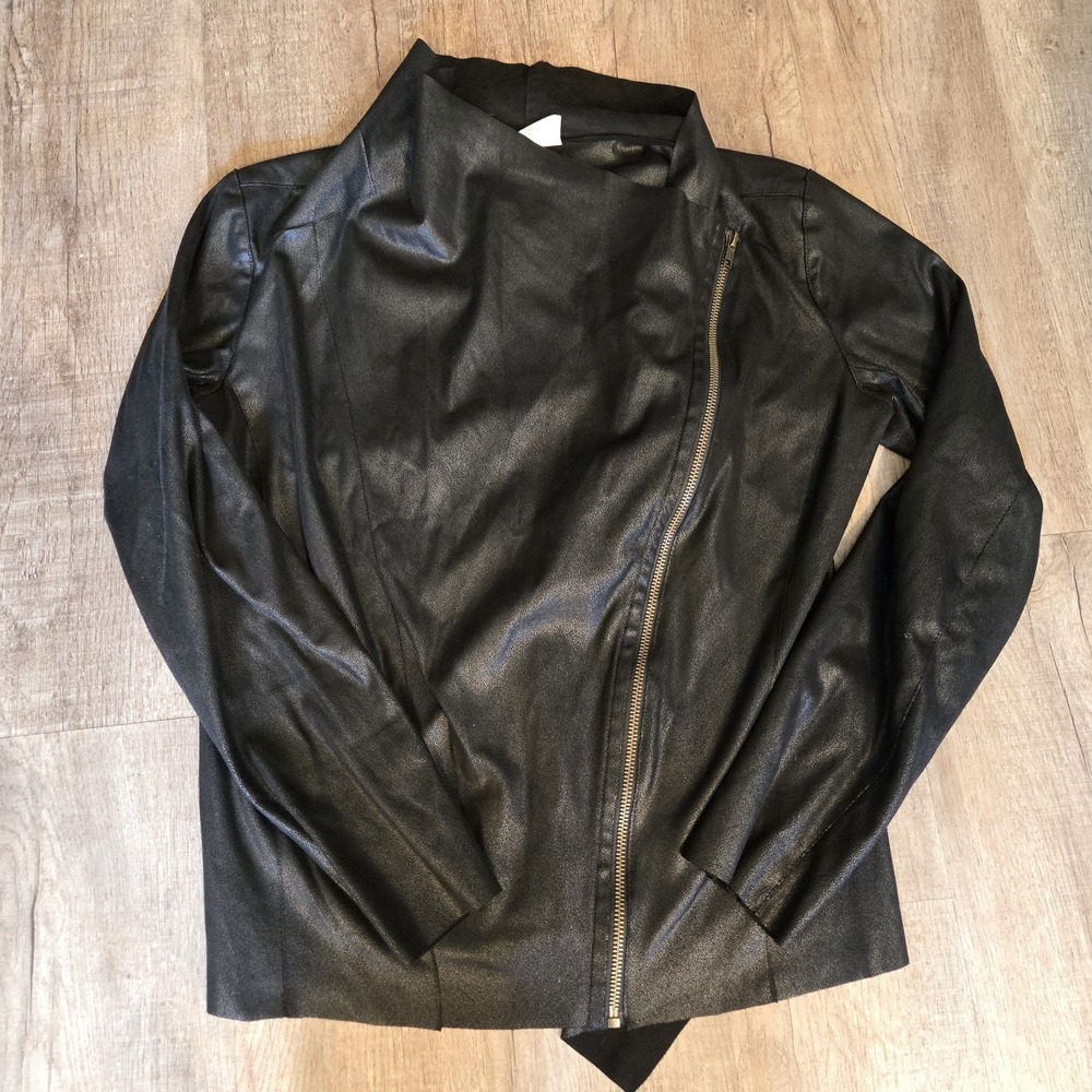Black Asymmetric Zip Women's Leather Jacket